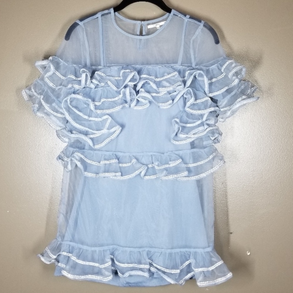 NWT Tularosa Light Blue Ruffled Dress